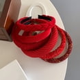 thumbnail image 4 of Eoperou Braided Elastic Non-slip Elegant Women Headband New Year Solid Color Wide Heightened Headband Hair Accessories, 4 of 8