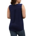 thumbnail image 4 of VOIANLIMO Women's Plus Size Sleeveless Lace Pleated Shirts Summer Blouses Tunic Tank Tops M-4XL, 4 of 4