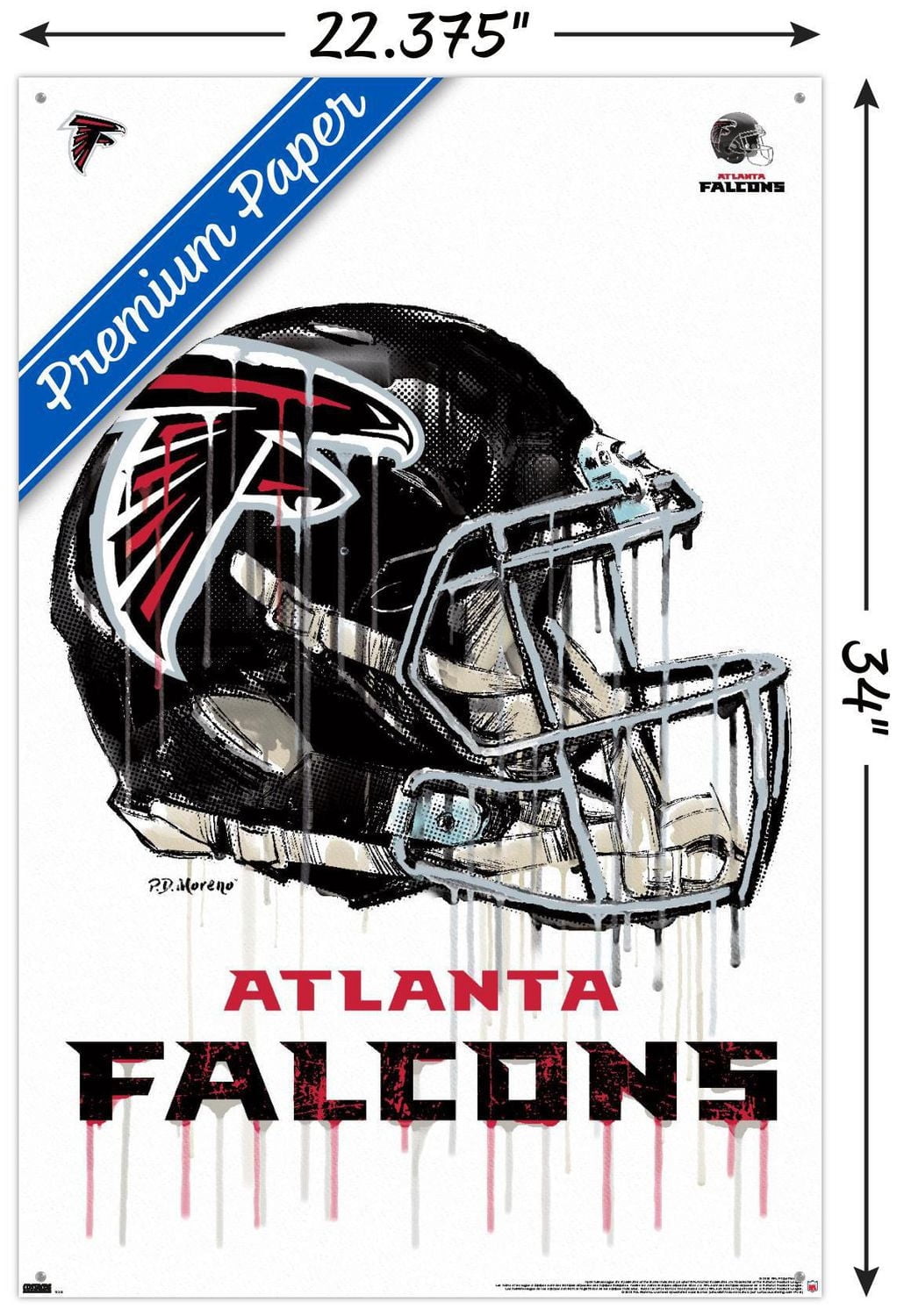 NFL Atlanta Falcons - Drip Helmet 20 Wall Poster