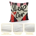 thumbnail image 4 of PHYHOO Pillow Cover Heart Cushion Cover Red White Love Pillow Cover for Farmhouse Home Office Sofa Bed Party Decor (), 4 of 5