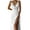White, variant on Patlollav Womens Dresses Sleeveless Solid V Neck Ladies Camies Zipper Vest Long Dress