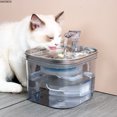 thumbnail image 4 of AMOBOX-Dispensador de agua para mascotas de acero inoxidable, inducción automática de fuente, temperatura constante inteligente, gatos y perros pequeños, 4 of 5
