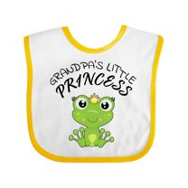 Inktastic Grandpa's Little Princess Cute Frog Girls Baby Bib