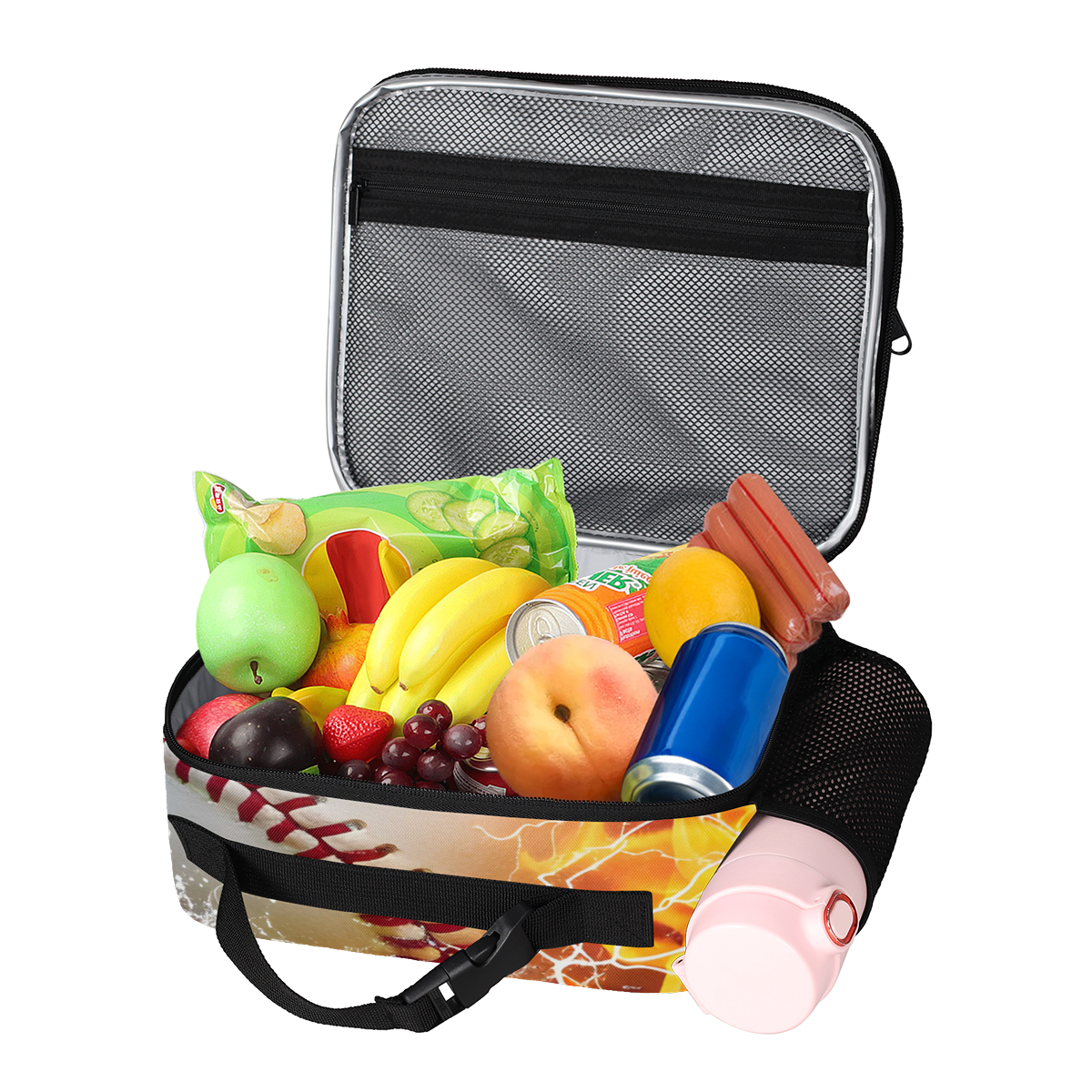 Herdesigns Baseball Sports Theme Large Backpack Set with Lunch Box Lightweight Water Resistant Travel Laptop Backpacks Casual Daypacks for Women Men