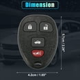 thumbnail image 6 of Unique Bargains Replacement Keyless Entry Remote Car Key Fob 315MHz 15912859 for Chevrolet Impala for Buick Lucerne 06-11 4 Buttons, 6 of 7