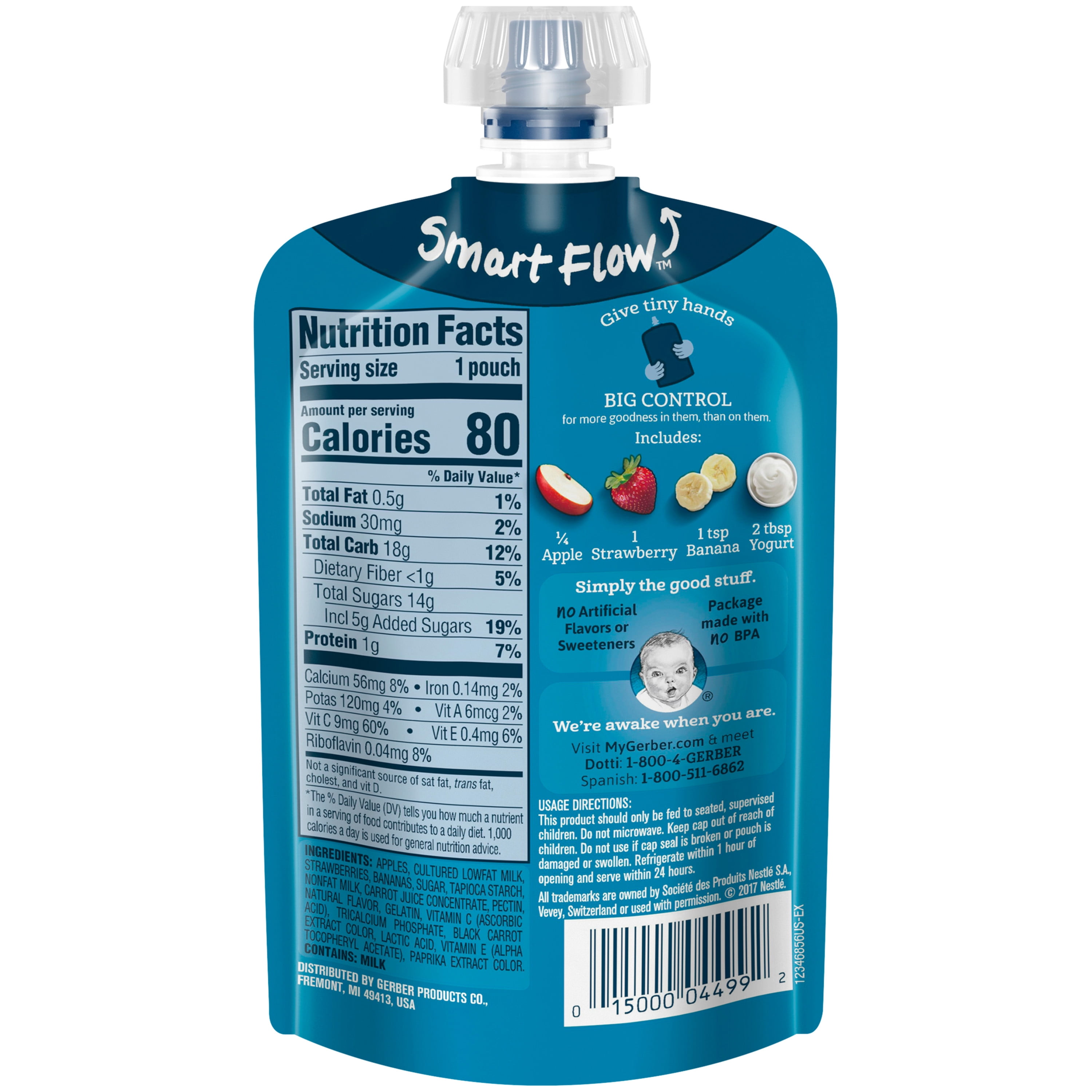 gerber fruit and yogurt pouch