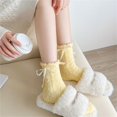thumbnail image 6 of Milue Womens Fuzzy Plush Slipper Socks Cute Heart Bowknot Thermal Warm Fleece Socks, 6 of 21