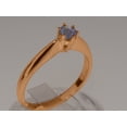 thumbnail image 2 of LBG British Made 10k Rose Gold Real Natural Tanzanite Womens Engagement Ring - 33 size options - Size 8, 2 of 7