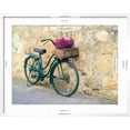 thumbnail image 5 of Art.com Italy, Tuscany, Monticchiello. Bicycle with bright pink heather in the basket. Photographic Print by Julie Eggers, White Frame Wall Art, 29" x 23", 5 of 5