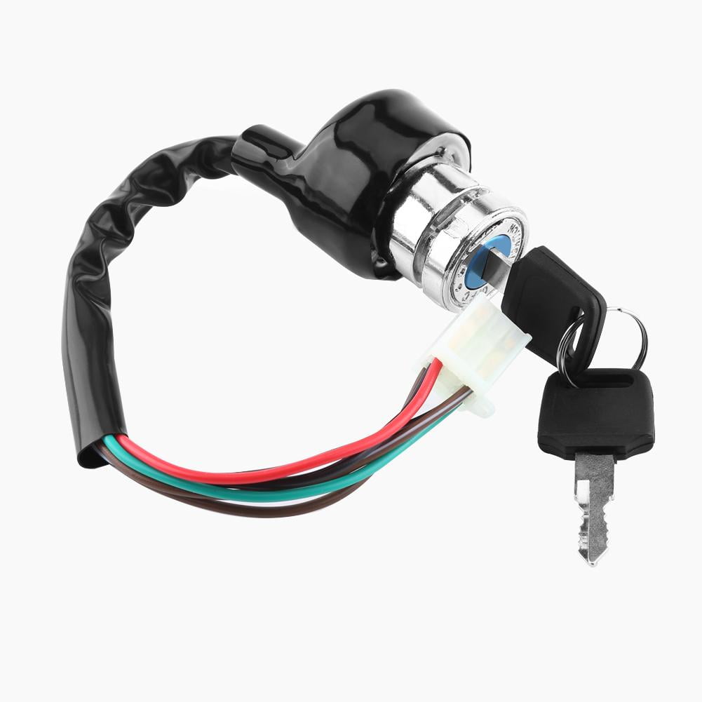 Tebru Ignition Key Switch,Universal Car Motorcycle 6-Wire in 9 pin plug