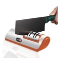 thumbnail image 3 of Knife Sharpener Household Automatic Electric 4 Stage Tungsten Steel Emery Ceramic Non Slip Base Ergonomic Handle for Kitchen Right Left Handed Quick Sharpening, 3 of 5
