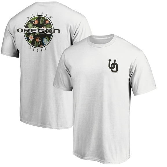 Men's  White Oregon Ducks Botanic Glory T-Shirt