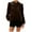 Coffee, variant on Women's Velvet Blouse Solid Color Lace Trim Long Sleeves Round Neck Elegant Fall Casual Tops Shirts Olive Green