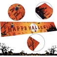 thumbnail image 2 of Happy Halloween Big Banner Decoraciones con Ghost Pumpkin Bat Handprint Huella Horror Haunted House Diseño para el hogar Wall Gallery Decor Outdoor Indoor Yard Garden Party Supplies 98 X 19 Inch Namotu WMPH-1121, 2 of 5