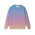 thumbnail image 4 of Chandails d'Automne pour Femmes Chic T-Shirt à Manches Longues d'Automne pour Femmes Col Rond Élégant Confortable Coupe Ample Grande Taille Haut Bleu Pâle L, 4 of 4