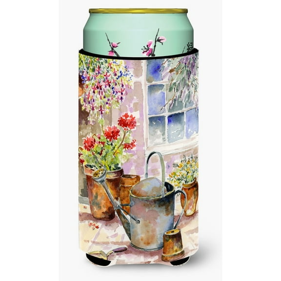Carolines Treasures BMBO0303TBC Watering Can Flowers Tall Boy Beverage Insulator Hugger  Tall Boy multicolor