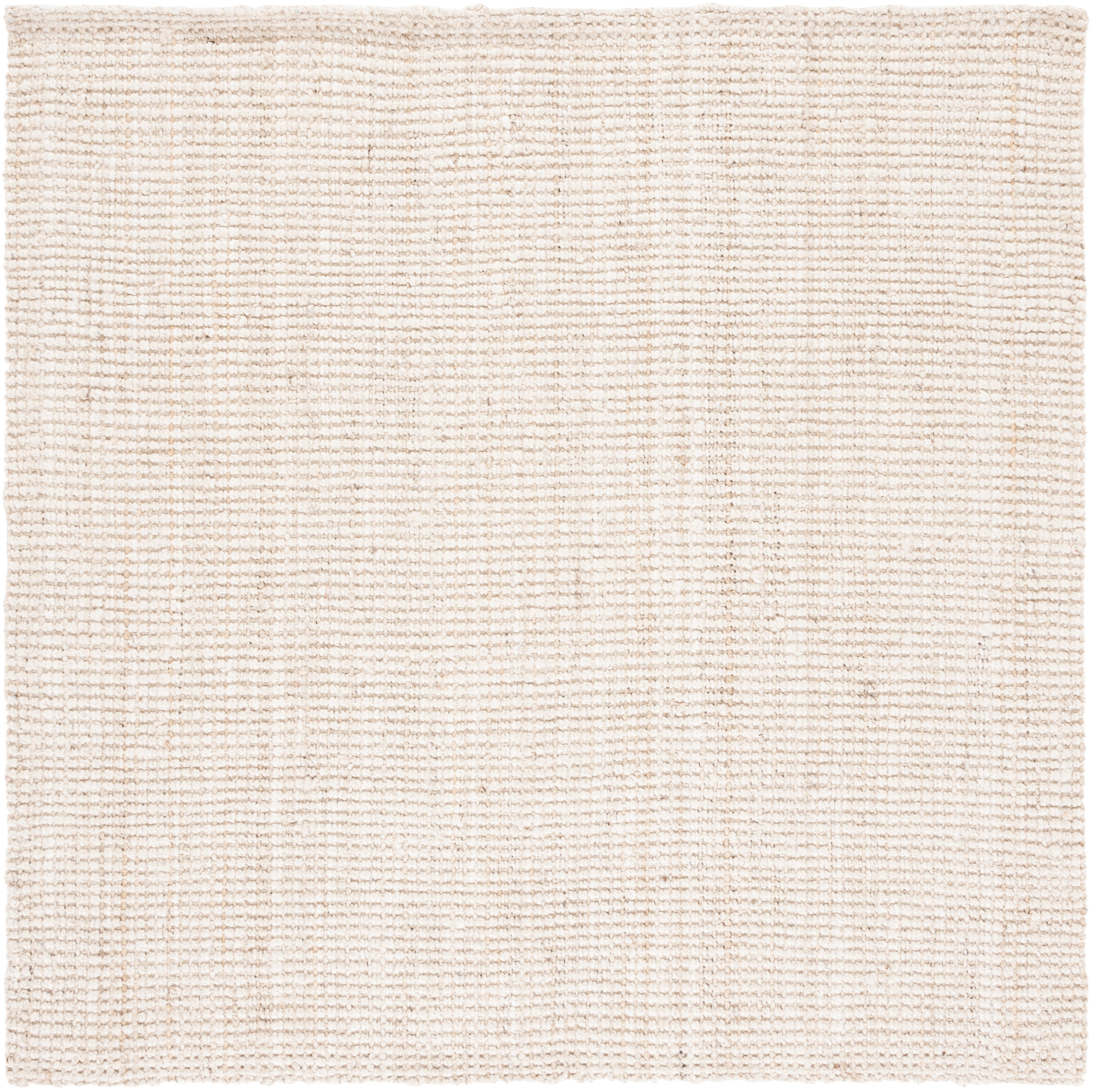 Safavieh Natural Fiber Delmar Solid Area Rug, Bleach/Ivory, 9' x 9' Square