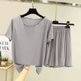 thumbnail image 1 of Conjunto de Pijama con volantes para mujer, de dos piezas ropa de dormir, ropa interior informal para el hogar, 2023, 1 of 4