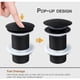 thumbnail image 3 of Elegante tapón de drenaje emergente para lavabo de baño, construcción de latón macizo, acabado resistente a la corrosión para lavabos sin rebosadero, instalación sin herramientas, adecuado para, 3 of 5