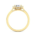 thumbnail image 3 of Lush - Moissanite Radiant Cut Lab Diamond Flower Halo Engagement Ring, 3 of 4