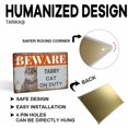thumbnail image 6 of Beware Tabby Cat On Duty Iron Poster Painting Tin Sign Vintage Wall Decor for Cafe Bar Pub Home Beer Decoration Crafts, 6 of 7
