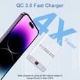 thumbnail image 4 of Compatible for iPhone Charger, 2Pack 6FT Light-ning Charging Cable with 18W Fast Charging Block USB Charging Brick Phone Charger, Wall Charger Block Adapter Compatible for iPhone14/13/12/11, White, 4 of 9