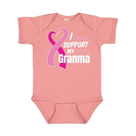 

Inktastic Breast Cancer Awareness I Support My Granma with Pink Ribbon Gift Baby Boy or Baby Girl Bodysuit