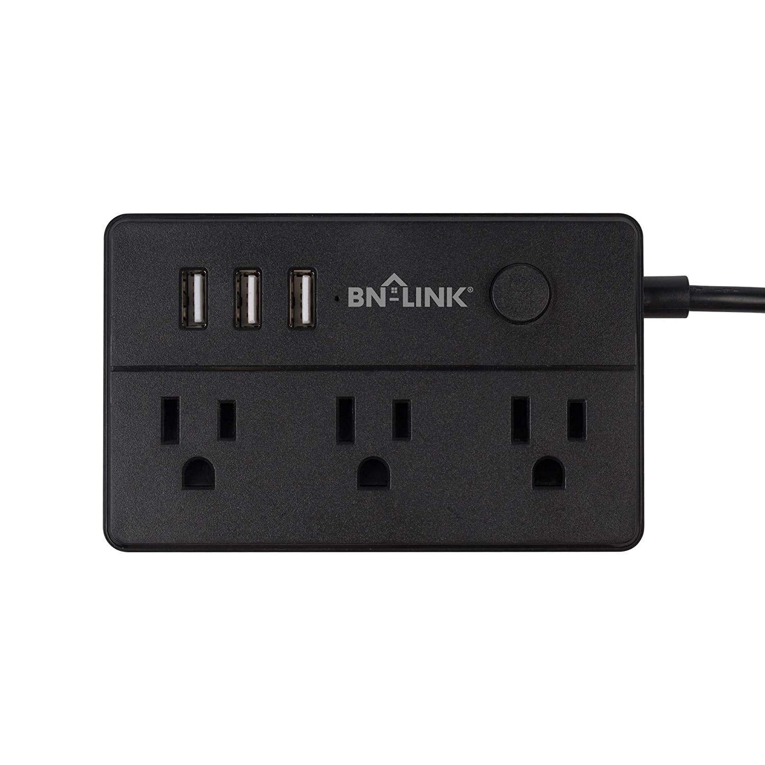 BNLINK Mini Desk Power Strip with 3 Outlets and 3 USB Ports, 5 Feet