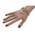 thumbnail image 3 of Women Gold Metal Chain Fashion Jewelry Bracelet Diamond Charm, 3 of 11