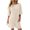 Beige, variant on Summer Outfits for Women Rompers Knit Ribbed Short Sleeve Crewneck Tee Romper with Pockets
