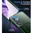 thumbnail image 4 of Entronix Magnetic Phone Case Compatible with Galaxy S24, Translucent Frosted Matte Back Shock-Absorbent Hybrid Cover, Green, 4 of 5