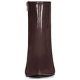 thumbnail image 7 of BLISSFUL STEP Women's Boots Pointed Toe Zipper Patent Leather Ankle Chunky Boots Coffee 7, 7 of 7