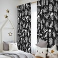 thumbnail image 5 of Blackout Kids Curtains,Black Gothic Skull Bat Pattern Childrens Insulated Curtains Set Of 2,Bedroom Essentials,Toddler Room Decor 52x84in(132x213cm), 5 of 5