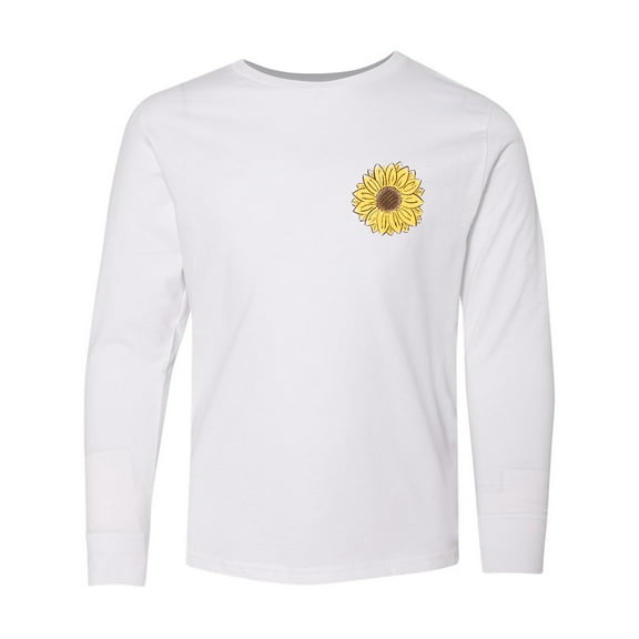 Inktastic Pocket Full of Sunshine Sunflower Long Sleeve Youth T-Shirt