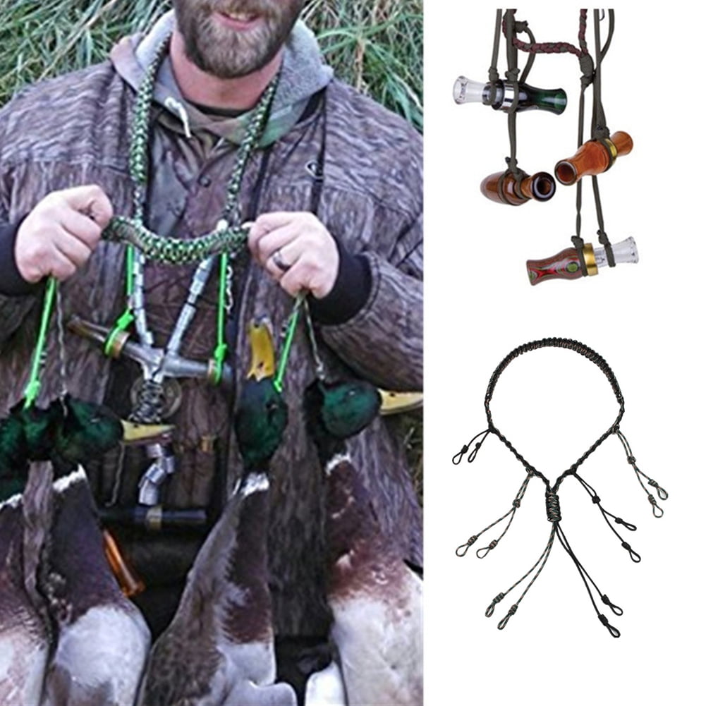 Windfall Whistle Lanyard, Adjustable Climbing Cord Braided Whistle Duck Call Lanyard Outdoor