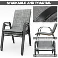 thumbnail image 5 of CHINNLUU Patio Chairs Set of 8, Stackable Outdoor Dining Chairs for All Weather Textilene Fabric & Metal Frame, Outdoor Chairs Set for Backyard Deck Garden, 5 of 8