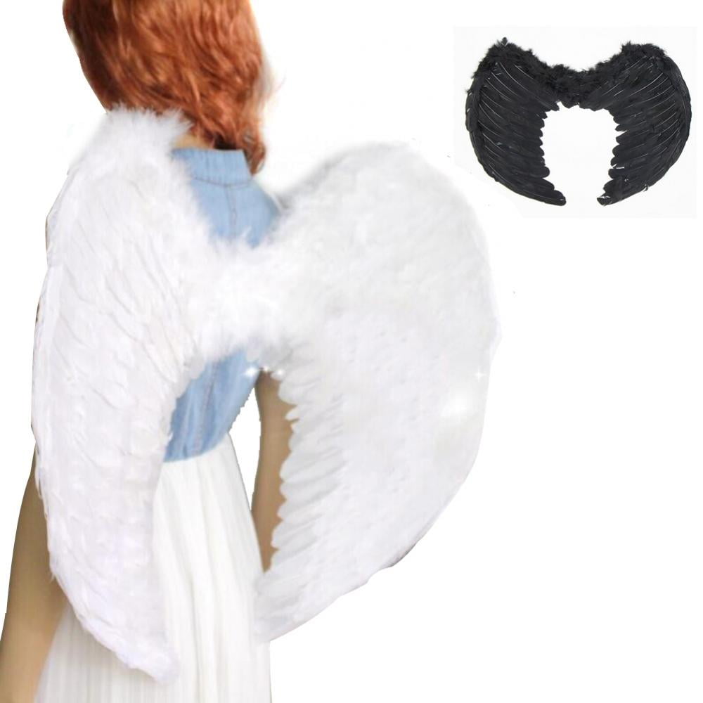 Angel Devil Feather Wings Fairy Cosplay Dress Halloween Christmas