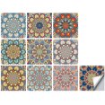thumbnail image 3 of 10Pcs Simulated Tile Sticker Home Adhesive Decal Baroque Style Mural Sticker, 3 of 8