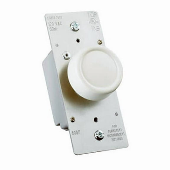 R600PLTKV 600 Watts Ivory Single Pole Rotary Power Dimmer