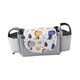 thumbnail image 4 of Bolsa organizadora para cochecito con portabotellas, almacenamiento de juguetes, artículos esenciales para bebé, bolso de mano gris claro, 4 of 9