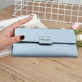 thumbnail image 1 of Cartera larga para mujer, bolso de mano de piel sintética con 5 ranuras para tarjetas y ventana de identificación, tarjetero para ir de compras, citas Yinane Cartera de mujer, 1 of 8