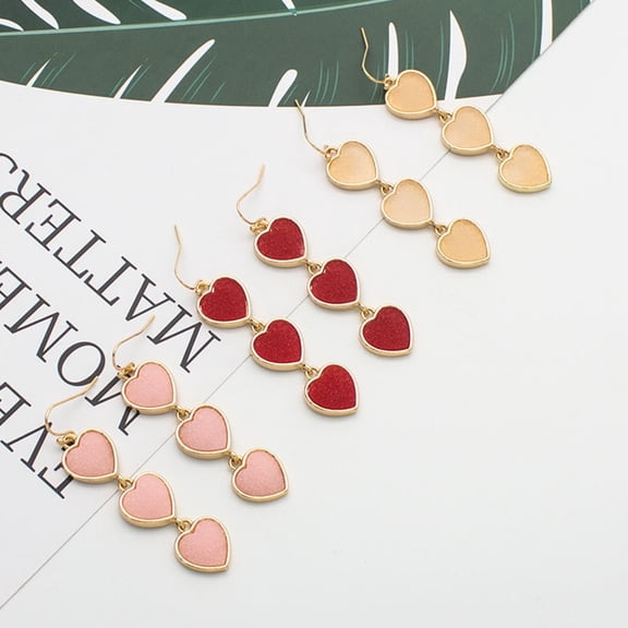 LOLIPPYY 2 Pairs Earrings Alloy Ear Comfortable Lightweight Valentine's Day Jewelry