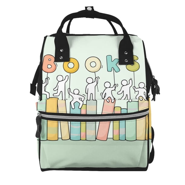 Disketp Books Mochila de Pañales de Gran Capacidad con Múltiples Bolsillos, Mochila de Viaje Multifuncional para Bebé, Unisex, Moderna y Resistente