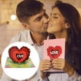 thumbnail image 3 of Matoen Valentine Day Displayable Pop Up Cards, Valentines Day Heart Pattern Wedding Anniversary Greeting Cards, 3 of 4