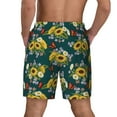 thumbnail image 4 of Haiem Sunflowers Mens Swim Trunks with Compression Liner 2 in 1 Swimming Shorts Stretch Swimwear Quick Dry,Board Shorts-XX-Large, 4 of 9