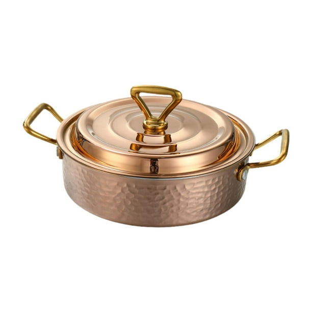 Olla caliente de acero inoxidable para Fideos, olla para estofado, olla de inducción fácil de llevar, olla gruesa para sopa para uso doméstico, 26cm