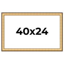 40x24 Frame Gold Plein Aire Solid Wood Picture Frame Width 2 Inches | Interior Frame Depth 0.5