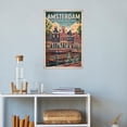 thumbnail image 4 of Retro Amsterdam City Poster Vintage Dutch City Tourism Art for Walls Canvas Poster, 4 of 8