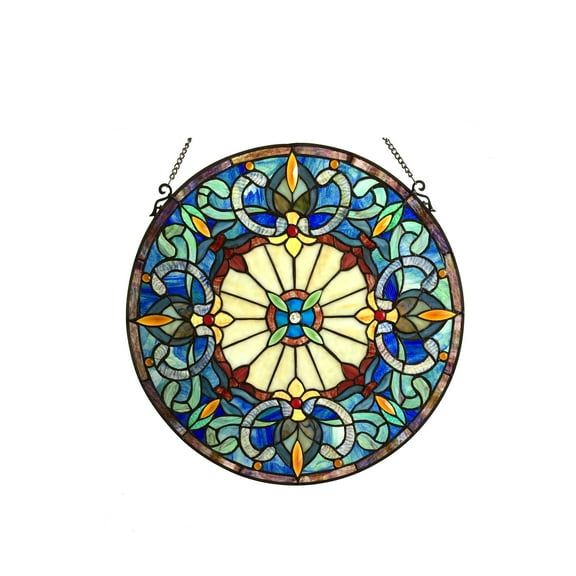 RADIANCE Goods Tiffany-Glass Victorian Window Panel 22"