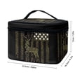 thumbnail image 6 of HELLHERO Deer Camo Large Capacity Cosmetic Bags with Slip-in Pockets Beauty Brush Holder Home Travel Office Mom Holds Toiletries/Skin Care/Hair Supplies/Brush, 6 of 6